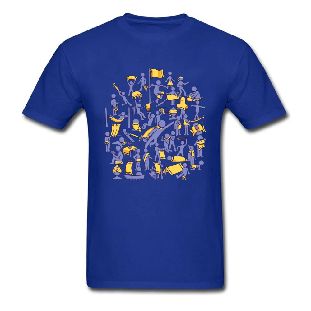 Men Family Tops T Shirt Round Neck Summer/Autumn 100% Cotton Fabric Tshirts Design Short Sleeve 42 Uses for Towels Sweatshirts 42 Uses for Towels blue
