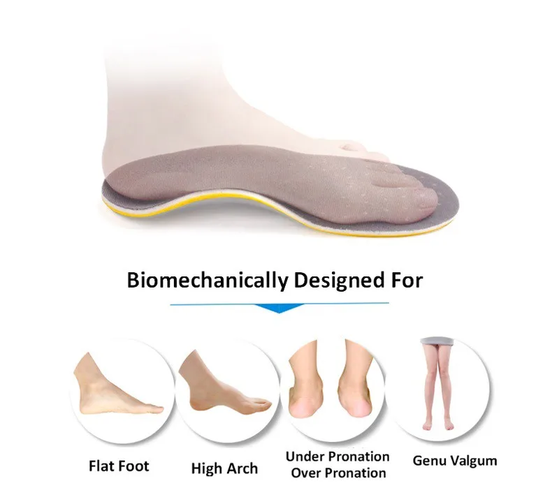 1Pair Free Shipping Size Adjustable Orthopedic Insoles Men Woman Flatfoot Orthotics Flat Foot Sport Orthotic Arch Support Insole Podiatrist designed plantar fasciitis