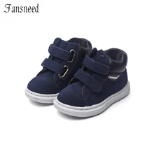 Marque nouvelle véritable dessus en cuir chaussures simples garçons et filles casual chaussures bottes enfant bottes bébé chaussures