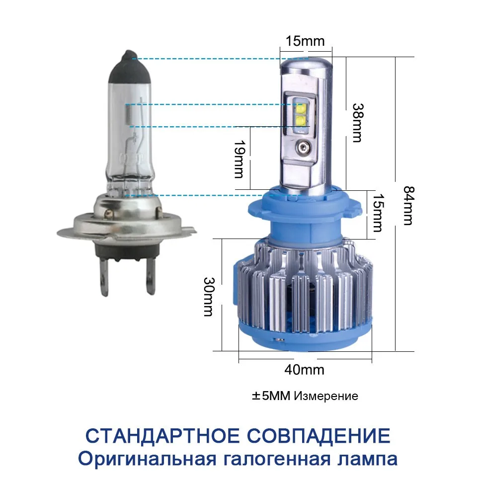 TC-X Для Kia Фары Лампа H7 СВЕТОДИОДНЫЕ Комплекты Для Переоборудования с Адаптером для Kia K4 K5 Sorento Все в Одном Автомобиль Лампы Супер Яркий Белый