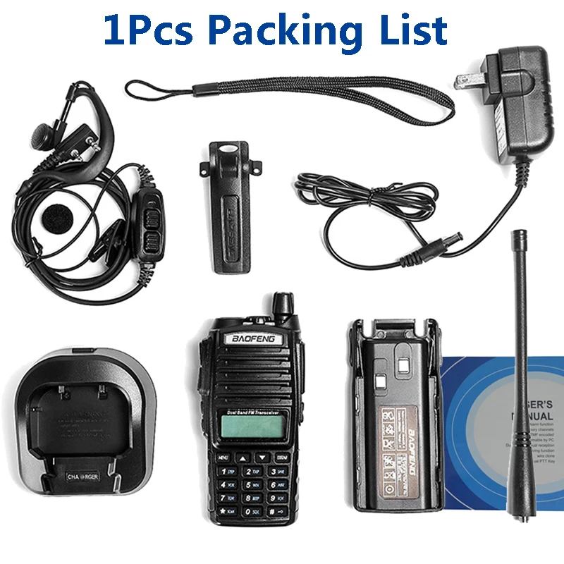 2 шт. baofeng UV 82 8 Вт портативная рация 10 км длинный Диапазон vhf/uhf Двухдиапазонная