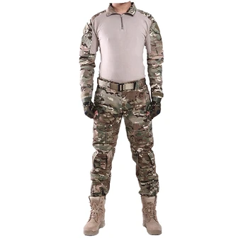 

Tactical Combat Uniform Multicam Camouflage Hunting Clothes Kryptek W/ Knee Pads for Airsoft Paintball Combat Military CS Sport