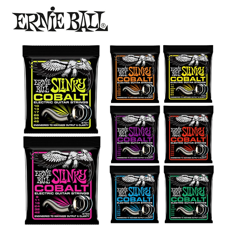 Ernie Ball Slinky cobalto cuerdas de guitarra eléctrica de alta calidad 2725, 2722, 2726, 2720, 2715, 2727, 2721|electric guitar strings|guitar stringsernie ball - AliExpress