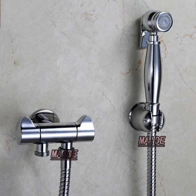 Toilet Brass Hand Held Bidet Spray Shower Head Douche Kit Shatta Copper