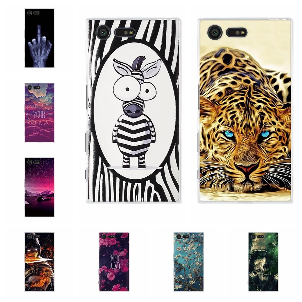 

For Sony Xperia X Compact Case Soft TPU Silicone For Sony Xperia X Compact Cover Cartoon Patterned For Sony Xperia X mini Funda