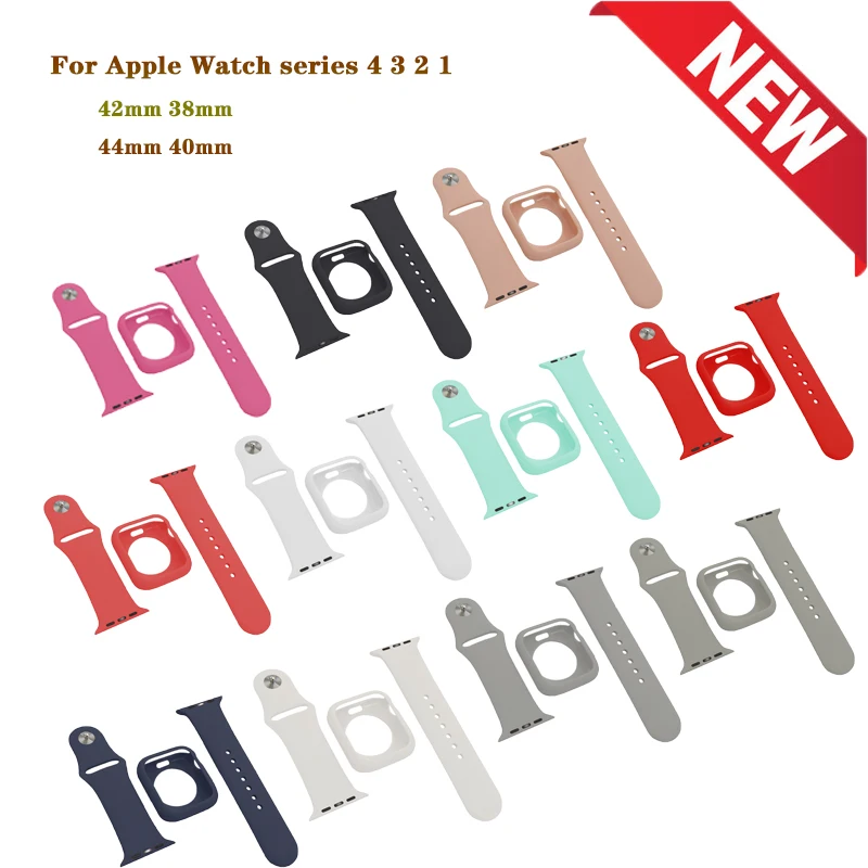 TPU case and Watchband 2 in 1 Set protectiver Bumper for Apple watch band 42/38/44/40mm Bracelet Strap for iWatch series 4/3/2/1 TPU case and Watchband 2 in 1 Set protectiver Bumper for Apple watch band 42/38/44/40mm Bracelet Strap for iWatch series 4/3/2/1