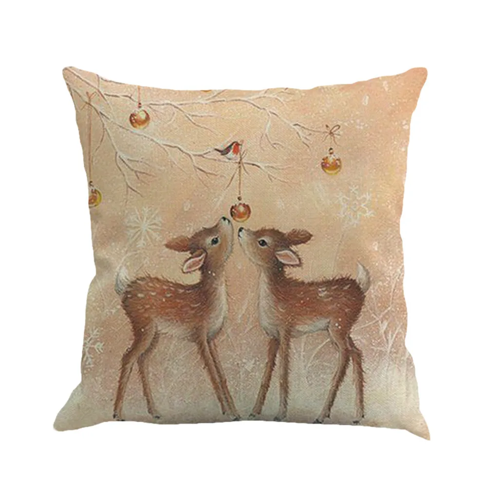 Подушка gajjar 45*45 с рождественской печатью, окрашенная наволочка, декоративные подушки с принтом, Прямая поставка - Цвет: C