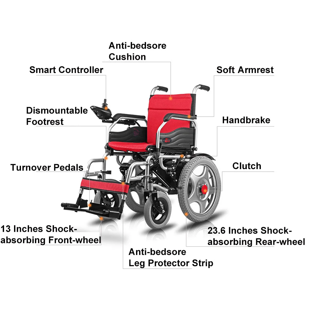 Sale Foldable Medical Power Wheelchair Electric Handicapped Scooter with Powerful battery Double Motors for the Disabled and Elderly 2 Sale Foldable Medical Power Wheelchair Electric Handicapped Scooter with Powerful battery Double Motors for the Disabled and Elderly 2