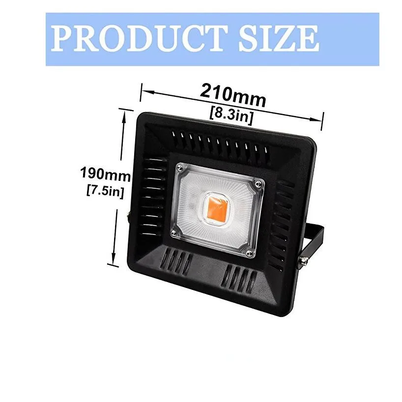 Waterproof 50W 100W Cob full spectrum LED Grow Lights for Indoor Plants Hydroponic Systems Gardening Greenhouse