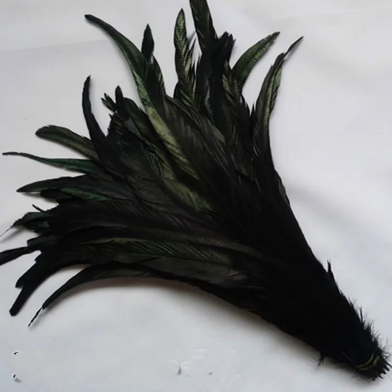 Wholesale 10PCS Dyeing Rooster Tail Feathers 35-40cm White Craft Feather