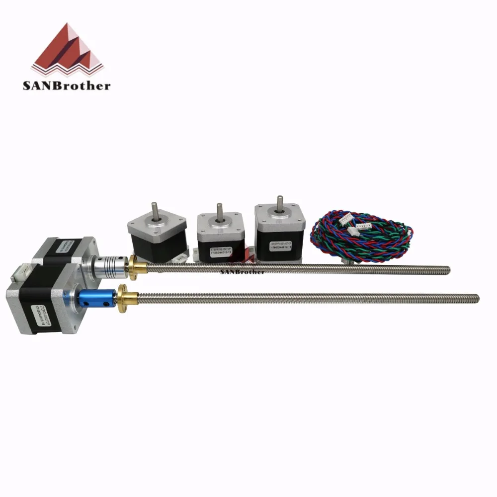 Motor de Passo Haste do Parafuso de Avanço do Motor Reprap Prusa Impressora 3d 42 300 m Z-trapezoidal Acoplamentos Mk2s Mk2 i3