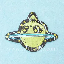 Пользовательские Милые фиксированные звезды мальчик зеленый формы вышитые патчи