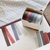 5pcs/pack Solid Color Washi Tape DIY Decorative Masking Sticky Adhesive Tape for Scrapbooking & Phone DIY Decoration ► Photo 2/5
