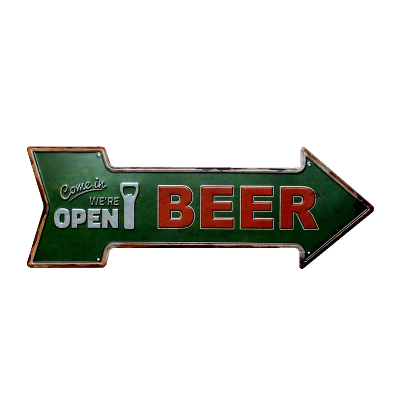 

Arrow Beer Tin Sign Metal Plate Vintage Advertising Board Wall Art Bar Coffee Pub Cafe Decorative Home Decor
