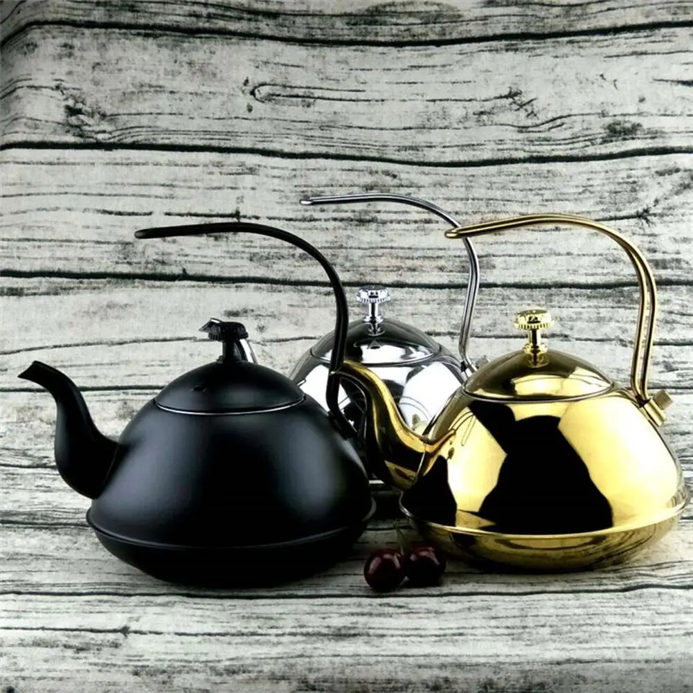 

1/1.5/2L Durable Stainless Steel Tea Kettle Water Pot Home Kitchen Hotel Restaurant Kitchen Accessory