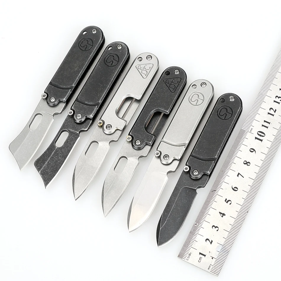

Swayboo Mini outdoor folding knife stainless steel stonewashed key chain pendant pendant pea shape knife