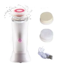 3 в 1 электрическая вращающаяся Очищающая щетка для лица, средство для отжима лица, мягкое Отшелушивание, косметический спонж, Перезаряжаемый USB