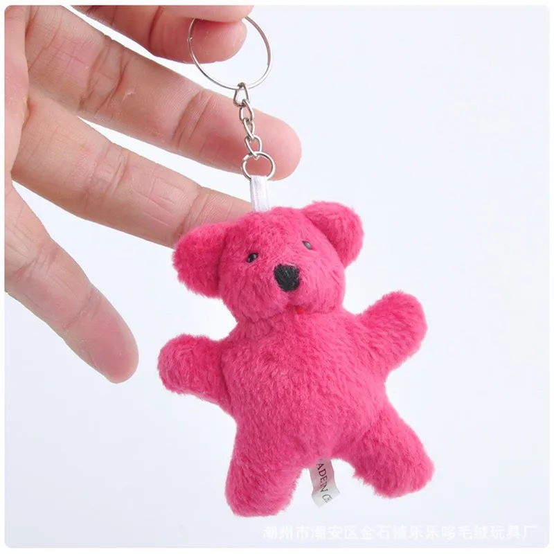 Super Kawaii Red Teddy Bear Plush Toys Bag Phone Key Peluche Pendant Dolls 20pcslot 7cm (2)