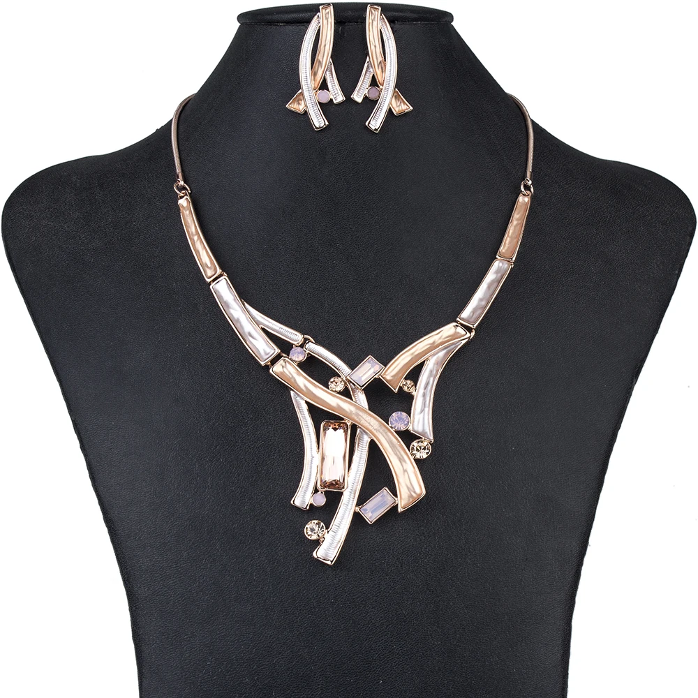 

MS1504835 High Quality Jewelry Sets Environmentally Friendly Alloy Woman's Necklace Earring Set Lead&Nickle Free HKten