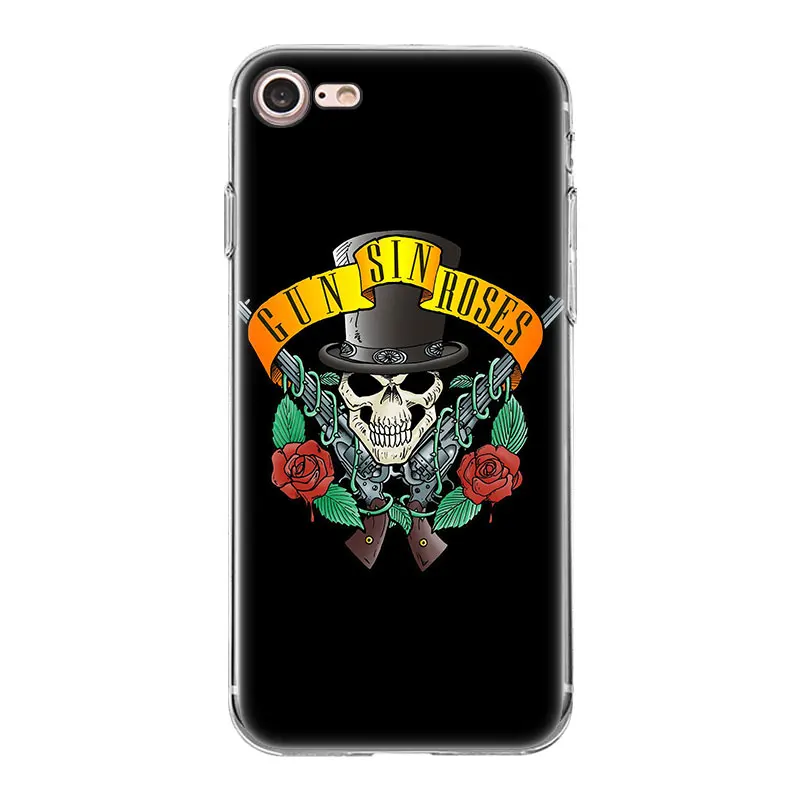 Чехол guns n roses для iphone XR XS Max 7 7S 8 Plus X 10 7+ 8+ 5 5SE 5C 6 6S 11 11Pro, мягкий чехол для телефона из ТПУ - Цвет: 19