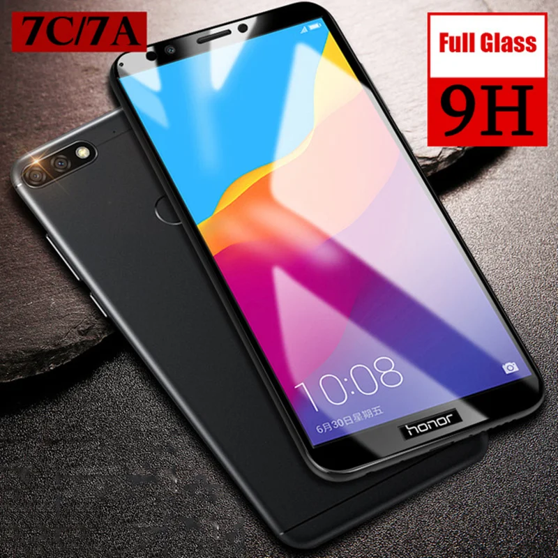 

Honor 7A Pro Full Cover Tempered Glass For Huawei Honor 7A AUM L29 DUA L22 Screen Protector Honor 7C AUM L41 Honor 7C Pro Glass