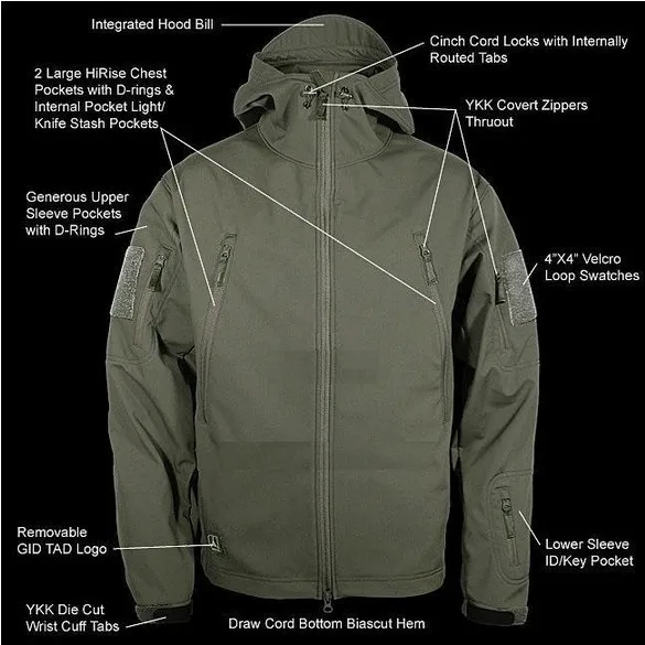 Скрытень Акула кожи Soft Shell V5.0 OutdoorTactical военные куртки Для мужчин Водонепроницаемый ветровка Camouflage Army jacket Костюмы