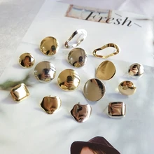 DIY серьги аксессуары ушной иглы материал железное покрытие Темперамент Нерегулярные квадратные круглые серьги кулон