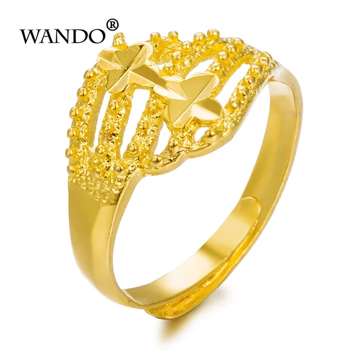 Wando ювелирных изделий может открыть золотого цвета модное кольцо для женщин/дам в арабском, эфиопском стиле ювелирные изделия День рождения подарки wr38-4 - Цвет основного камня: Цвет: желтый