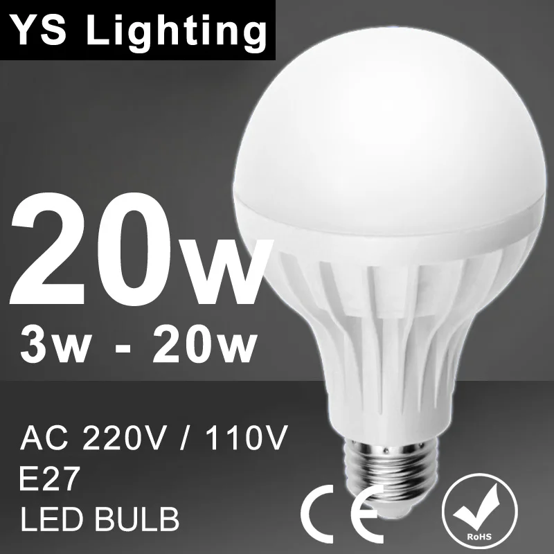 Lamp LED Bulb 3W 5W 7W 9W 12W 15W 18W 20W E27 110V 220V 240V Lampada Led Cold White Warm light SMD 5730 |