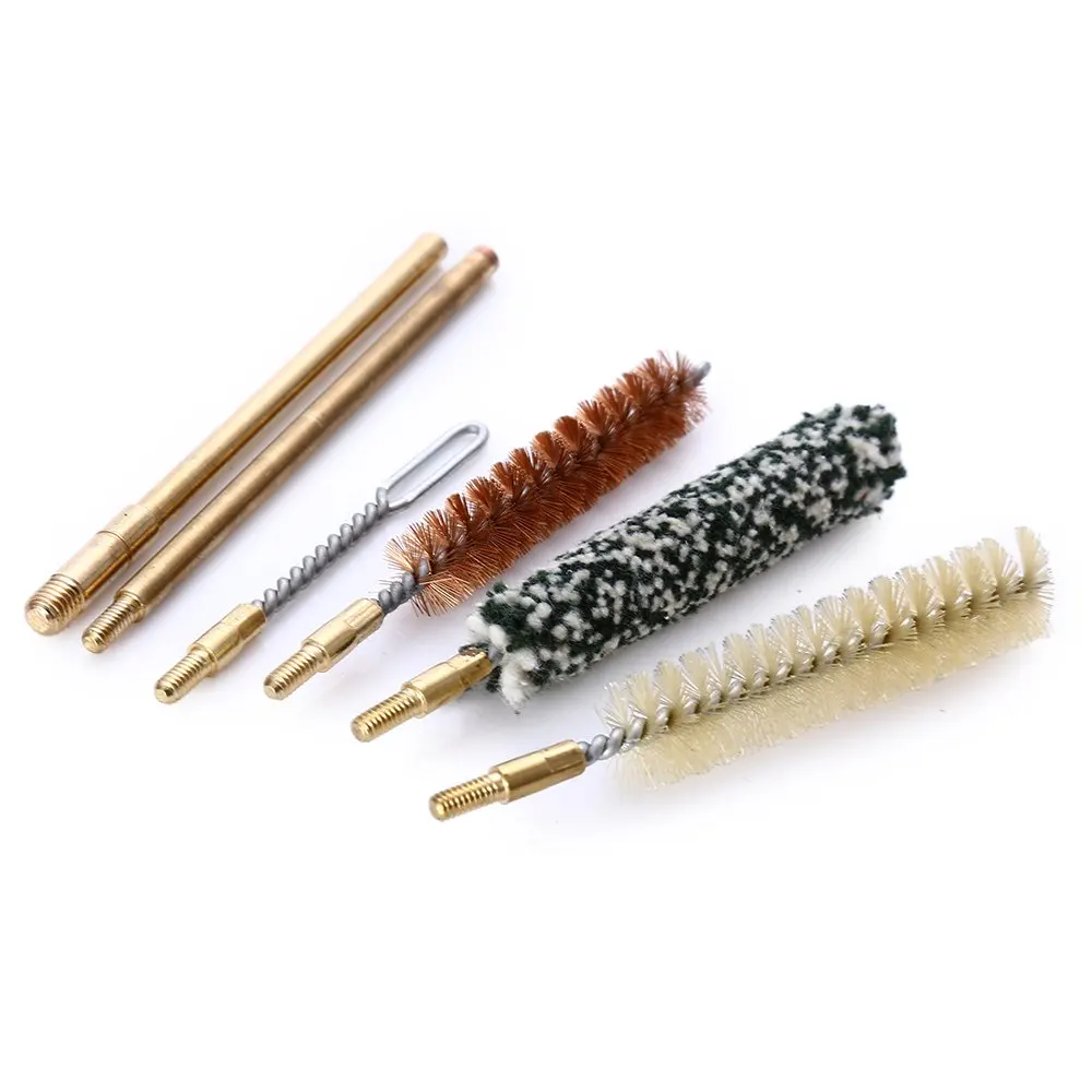 

7Pcs Pocket Cleaning Tool Kit Rifle Pistol Gun Brush Mop Storage Handle Case Rotating Rod Extension Rod Wool Brush Bristle Brush