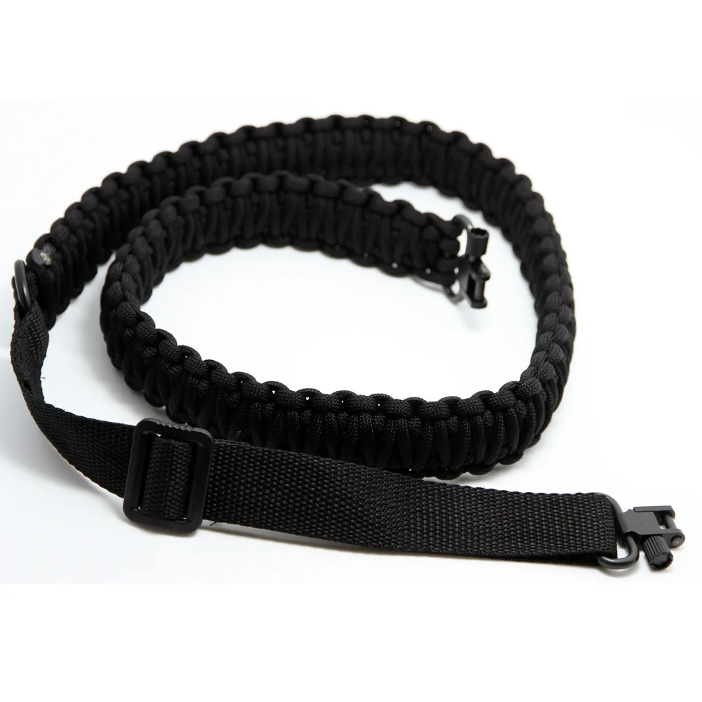 Hunting Adjustable Paracord Gun Sling Strap with Swivel 1'' gun sling