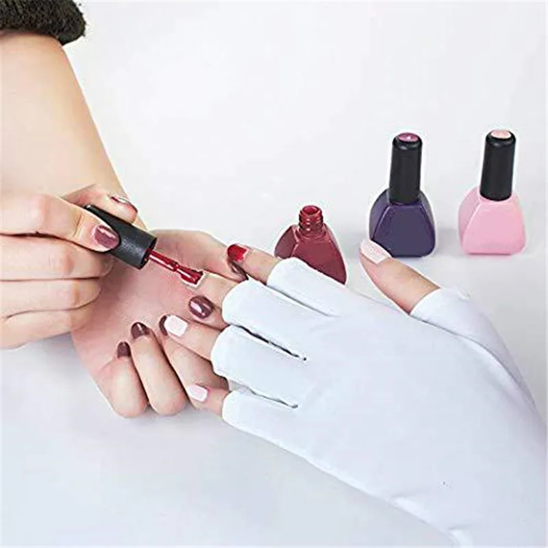

Nail Gloves UV Lamp Protection UV Protection Nail Dryer Half Finger Nails High Temperature Gloves Nail Art Tool