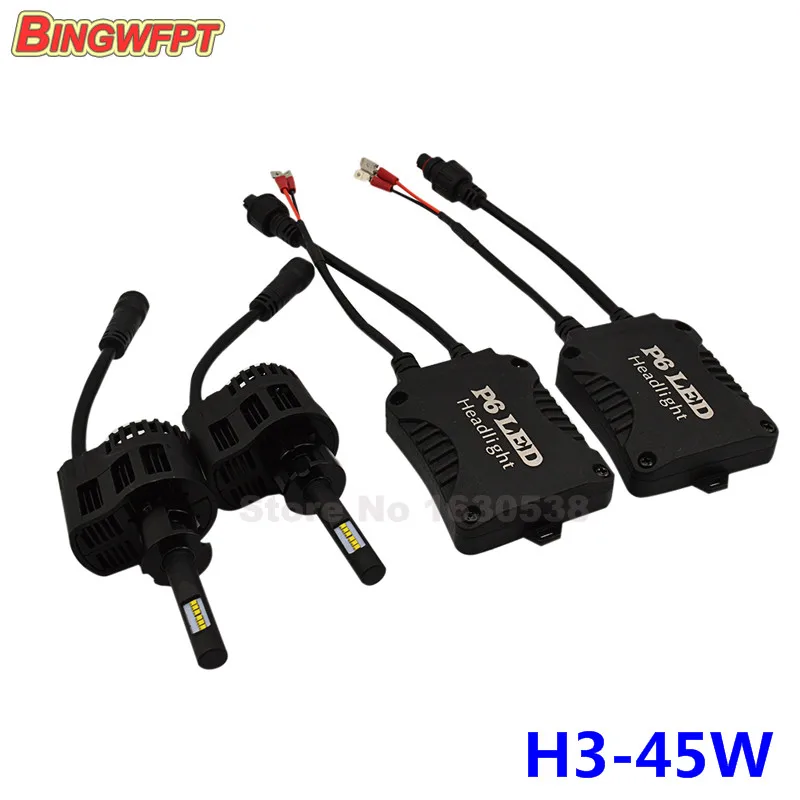 

1 Pair Car Styling P6 H3 90W 9000LM Car Fog Headlight 3000K 4000K 5000K 6000K Car LED Driving Headlamp Conversion Kit DC11V-30V