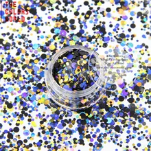 RAP321-172 разноцветные Круглые пайетки в горошек для дизайна ногтей, геля для ногтей, макияжа и украшения своими руками