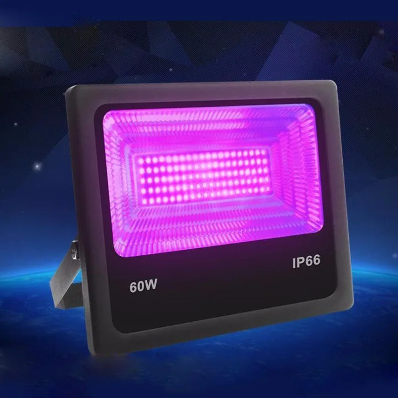 4 шт./лот 30 Вт 60 UV LED черный свет Прожектор Ультрафиолетовый водонепроницаемый Ip66