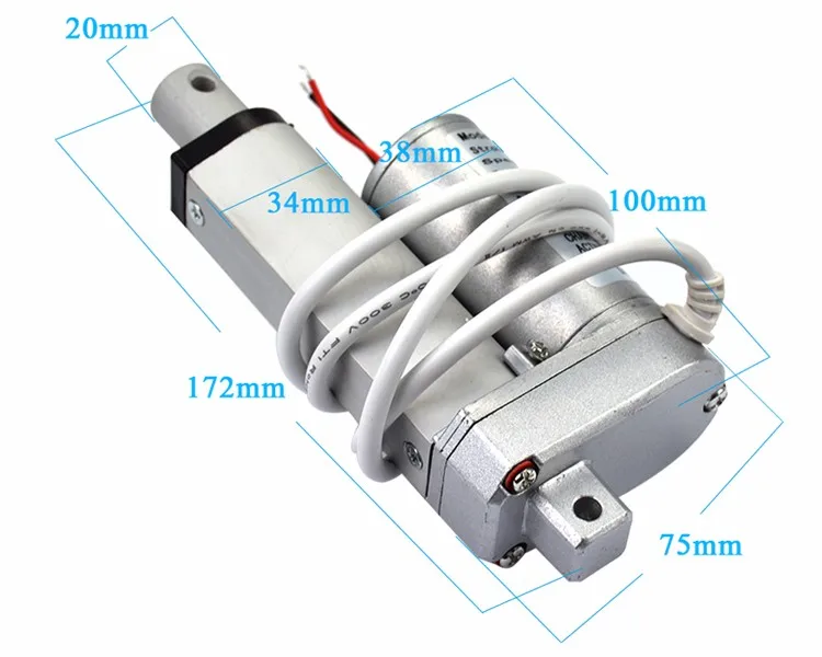 YIMAKER 1 шт. многофункциональный линейный привод двигателя DC12V 50 мм ход 1000N 12 мм/сек. для окон многофункциональная кровать подъемный стол