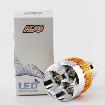 

YM E-Bright 50 PCS BA20D H6 3 LEDs 9W White Motorcycle Headlamps Car Headlights + LED Angel Eyes RGB Flash Strobe 9-80V 900Lm