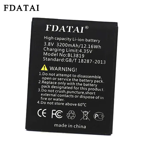 Высокая Ёмкость 3200 мАч bl3819 Замена Батарея Батареи для Fly iq4514 Quad EVO Tech 4 BL 3819 IQ 4514 smart