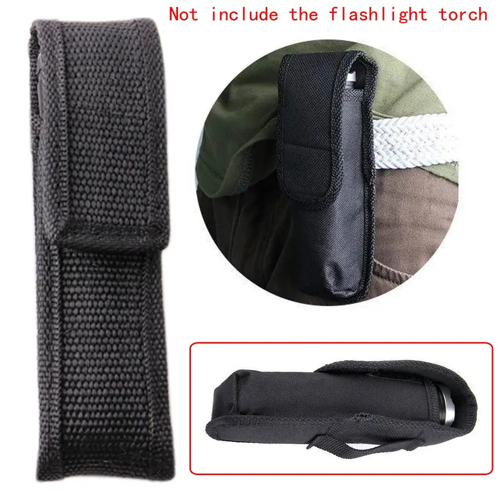 

14cm Portable Nylon Waist Belt Bag Fits for flashlight torch size around 130mm x 30mm Outdoor Flashlight Lamp