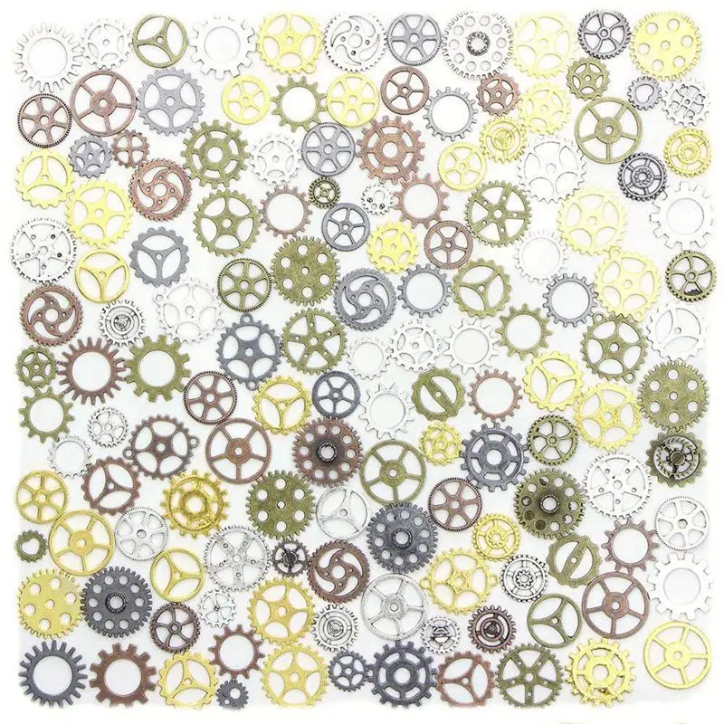 

67 Pack Antique Steampunk Gears Cogs Charms Pendant Clock Watch Wheel for Jewelry Making Supplies, Steampunk Accessories, Craf