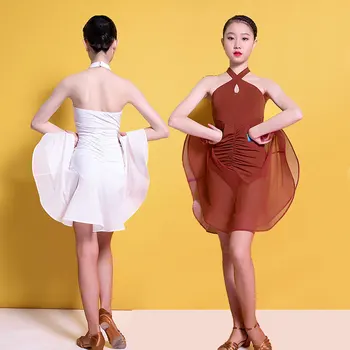 

Latin Dance Dress for Girls Fashion Ballroom Dancing Dresses for Kids Dancewear Children Stage Performance Costumes