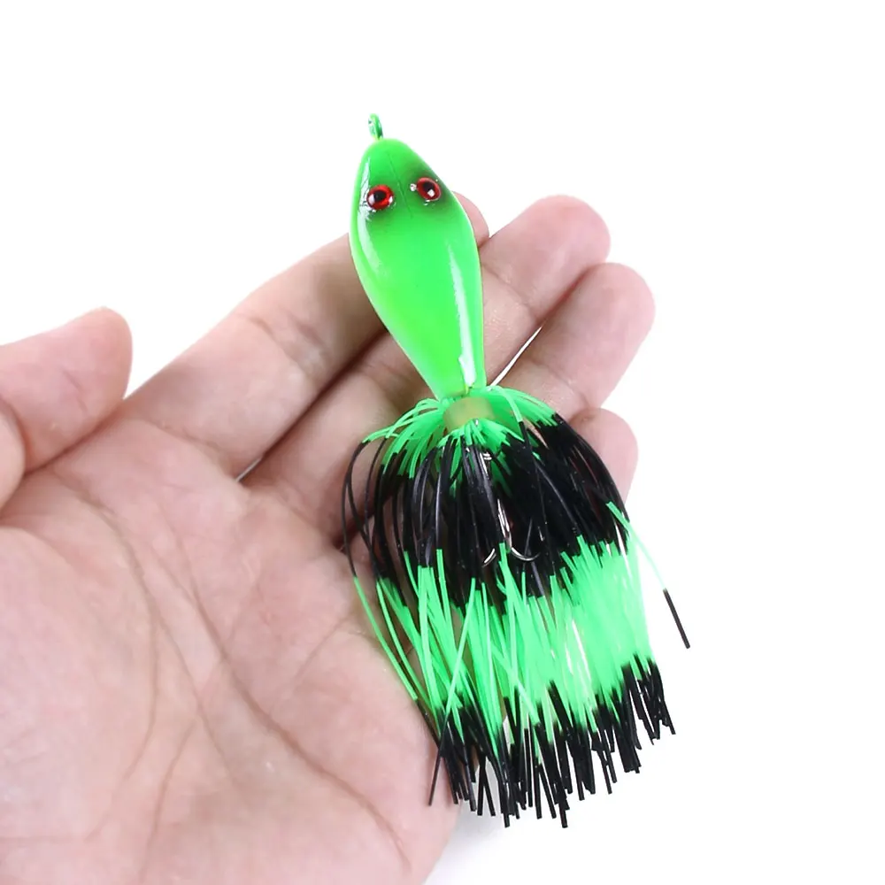 

1pcs 8.2g 11cm Top water Plastic Frog Fishing Bait with beard Simulation Soft Lures Snakehead Lure