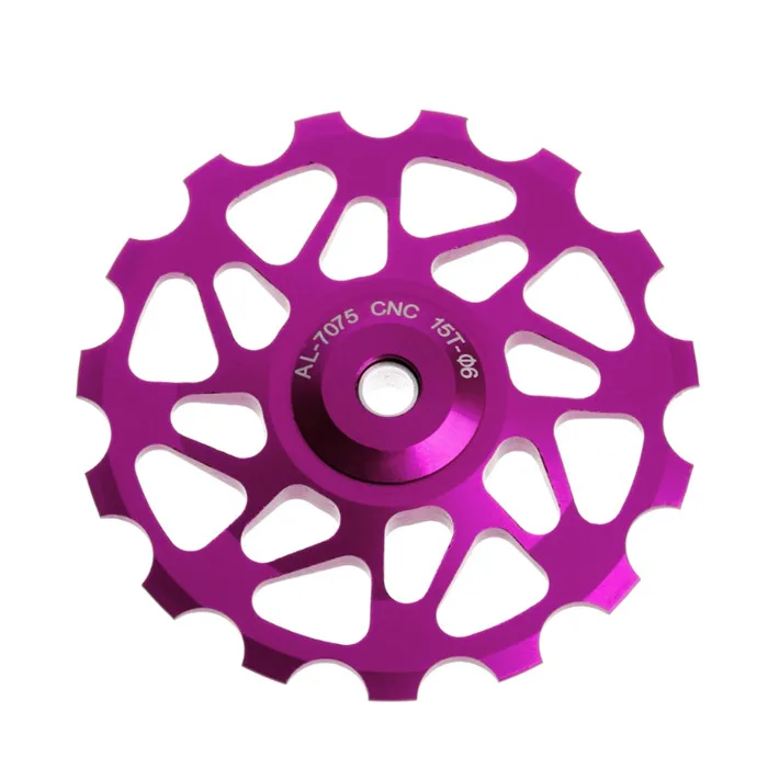Велосипедный задний переключатель шкив горный MTB дорожный велосипед герметичные подшипники 15 т колеса - Цвет: Фиолетовый