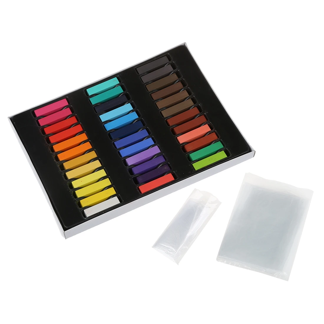 36 цветов Мел для волос цветные карандаши для волос токсичные временные салонные набор пастели с коробкой