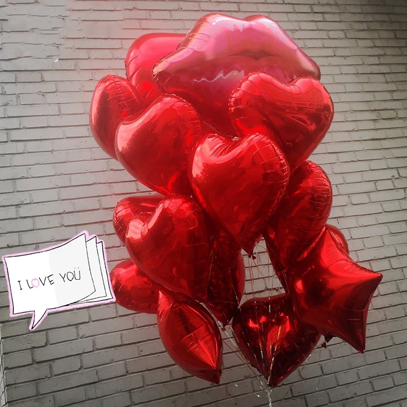 6pcs-18-inch-Red-Star-Heart-helium-folie-ballonnen-love-ballons-Birthday-Wedding-Decorations-mariage-balons