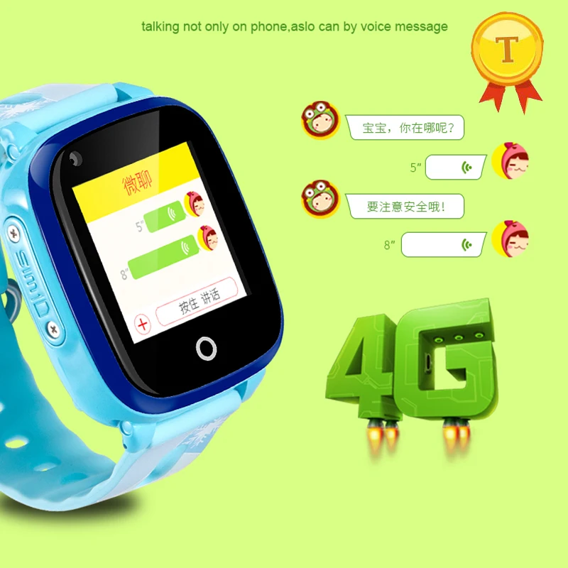 Новинка 2019 Детские Смарт часы для плавания с сенсорным экраном на Android iOS 4G одной