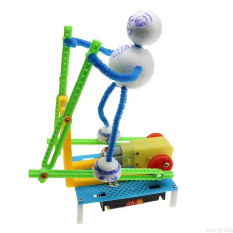 

HBB Electric Fitness Robot DIY Physical Science Experiment Kits Educational Creative Technology Invention Toy For Children Boy
