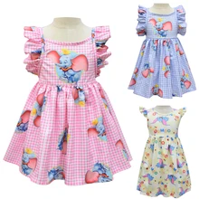 Новинка; Dumbo; детское платье принцессы для девочек; Детский костюм на Хеллоуин; платья принцессы для девочек; детское платье с рисунком животных