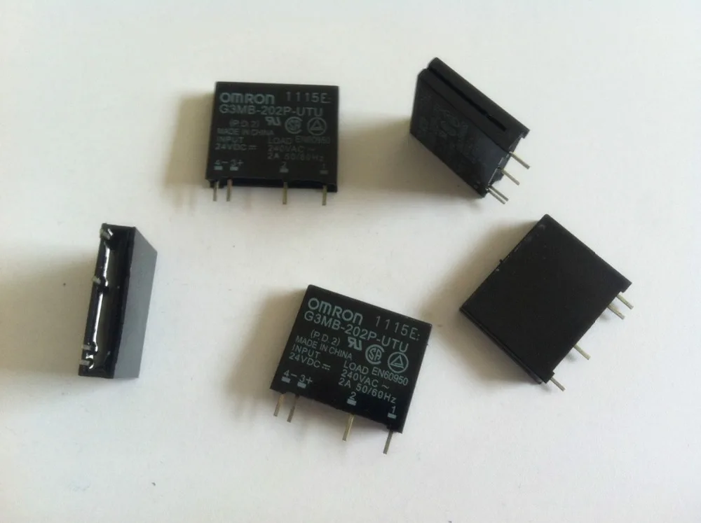 

5pcs G3MB-202P DC-AC PCB SSR In 24VDC,Out 240V AC 2A Solid State Relay