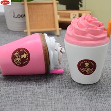 Jumbo Cute Coffee Cup Soft Squishy Slow Rising Cream Scented Fun Kids Toy Funny Joke Toy For Children Gift Anti-Stress Toys 11cm